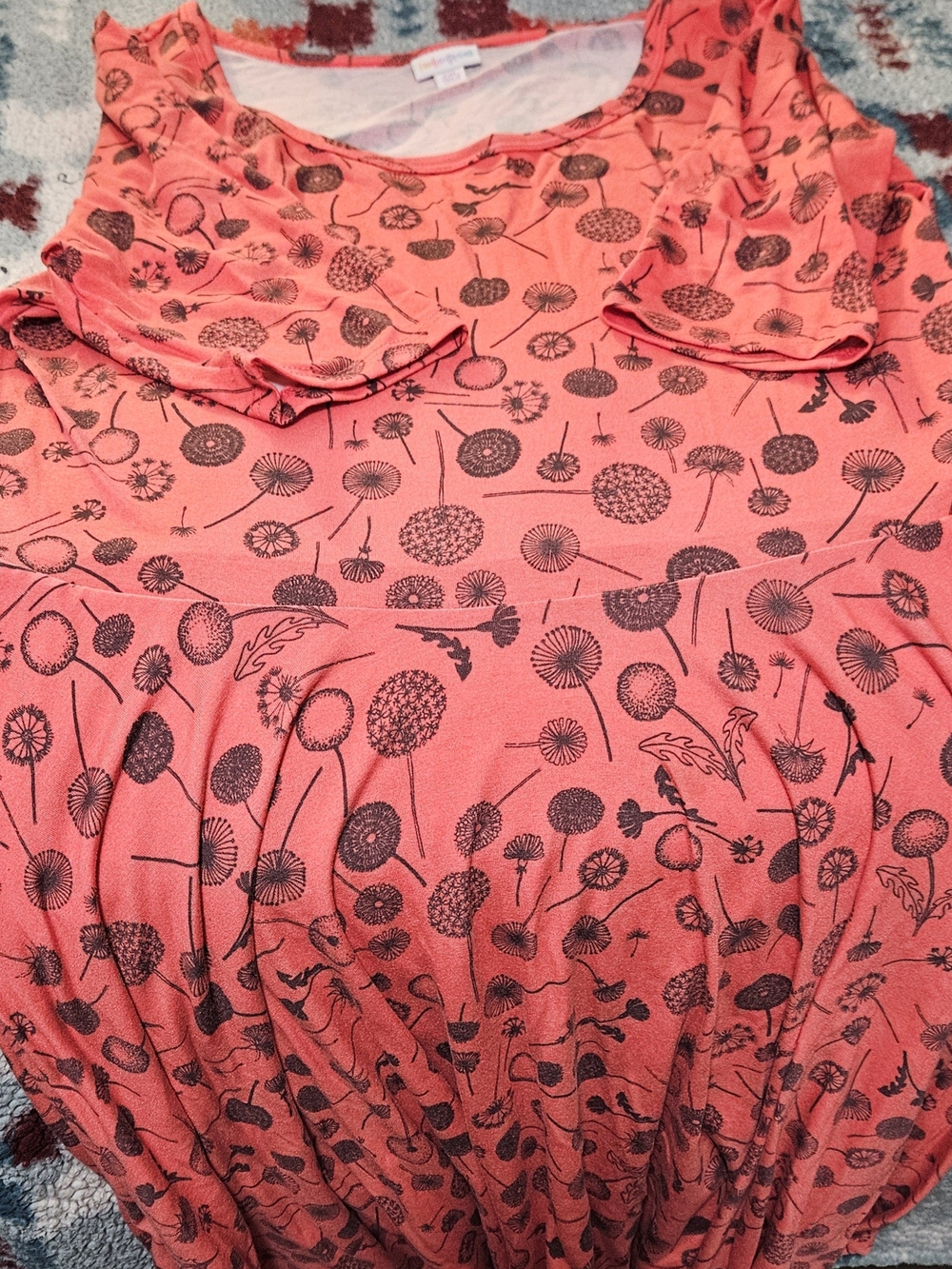 Lularoe Coral Pink Dandelion Dress
